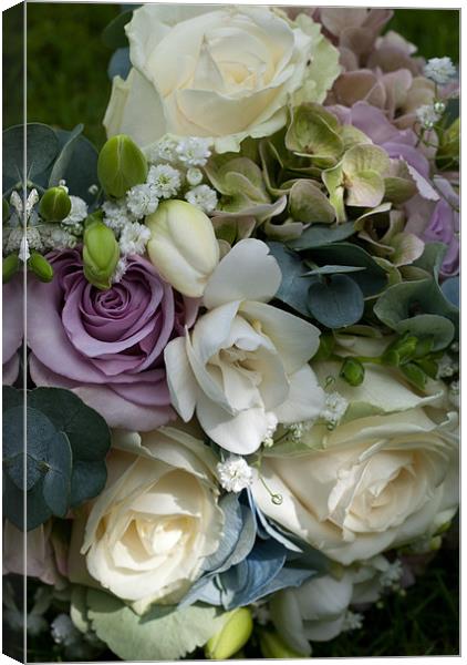 Bouquet of pastel flowers Canvas Print by Jackie McKeever