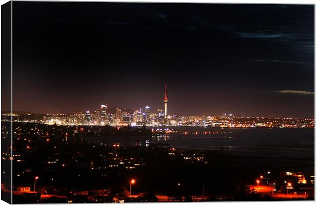 Auckland by night Canvas Print by Chris Barker