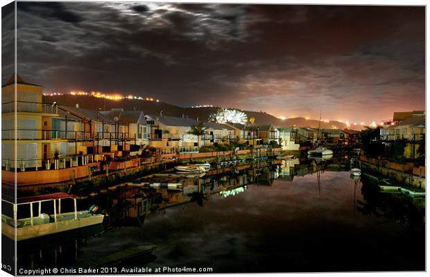 Knysna South Africa at Night Canvas Print by Chris Barker