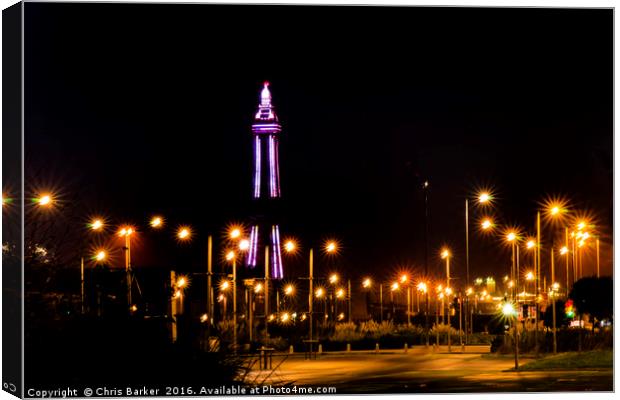 Blackpool tower Canvas Print by Chris Barker