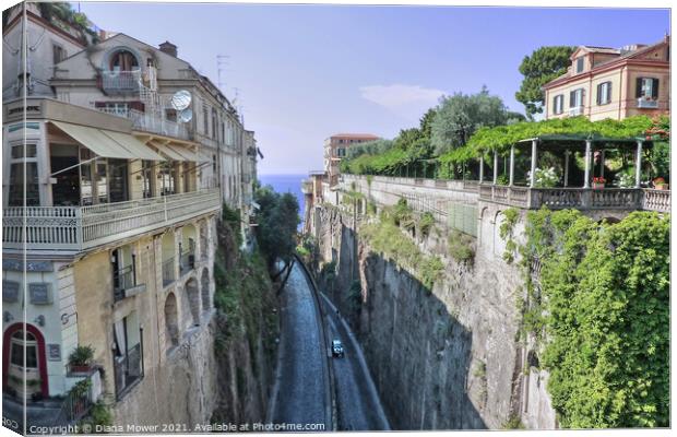 Piazza Tasso Sorrento Italy Canvas Print by Diana Mower