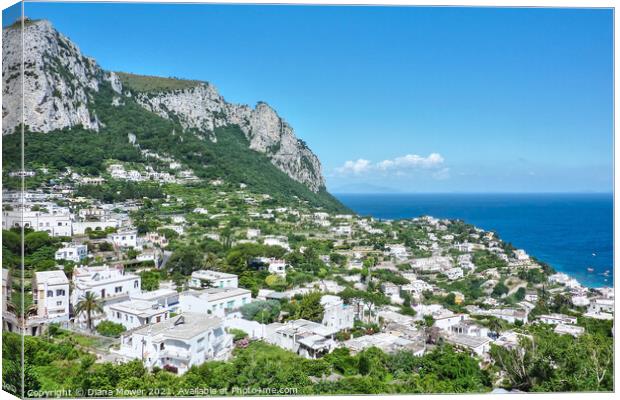 The Island of Capri Italy Canvas Print by Diana Mower