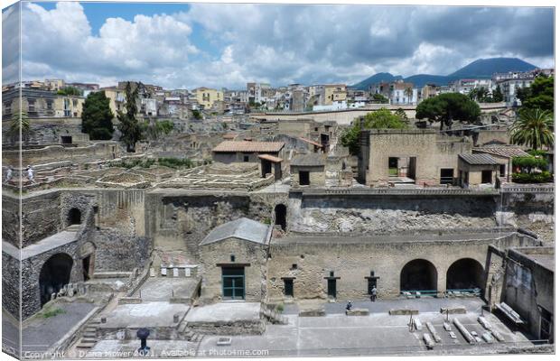 Herculaneum old and New Italy Canvas Print by Diana Mower