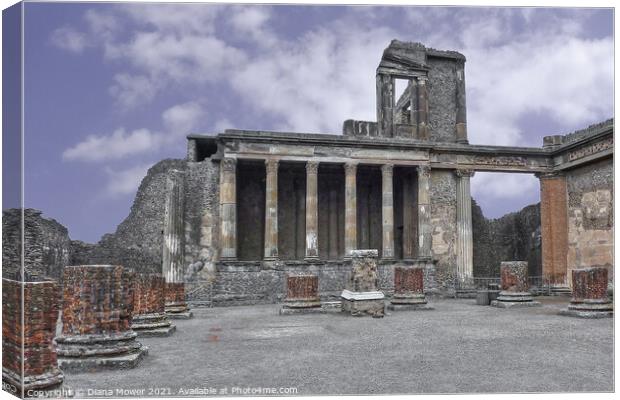 The Ruins of Pompeii Italy Canvas Print by Diana Mower