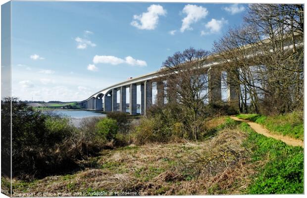  Orwell  Bridge Suffolk Canvas Print by Diana Mower