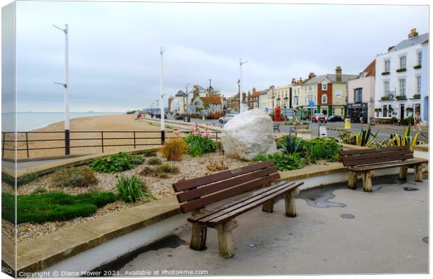 Deal Sea front Kent Canvas Print by Diana Mower