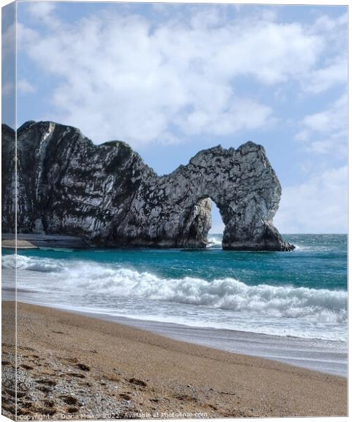 Durdle Door Dorset  Canvas Print by Diana Mower