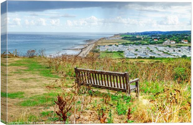 Beeston Regis from Beeston Bump Canvas Print by Diana Mower