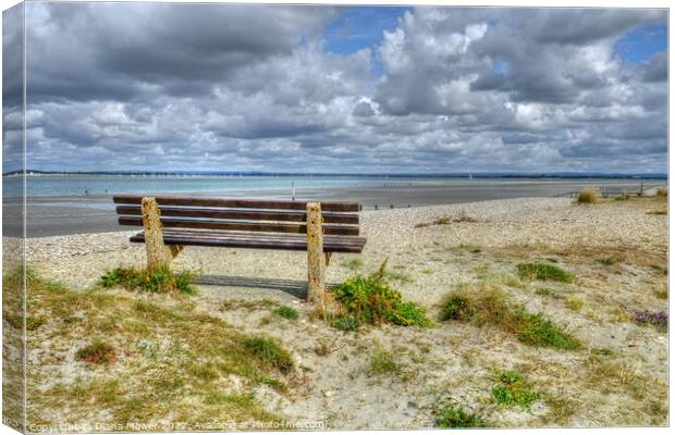 West Wittering seat on the beach   Canvas Print by Diana Mower