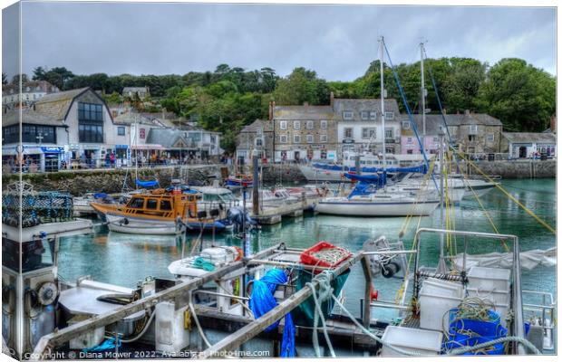 Padstow Cornwall Canvas Print by Diana Mower