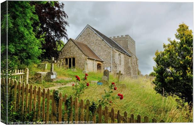 Bramber Church West Sussex Canvas Print by Diana Mower
