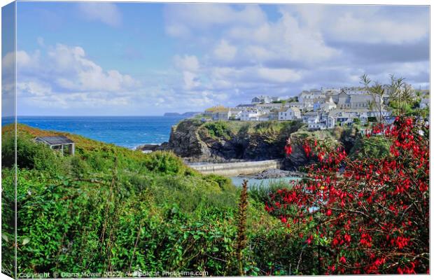  Picturesque Port Isaac   Canvas Print by Diana Mower