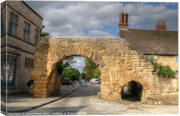 Newport Arch Lincoln Canvas Print by Diana Mower