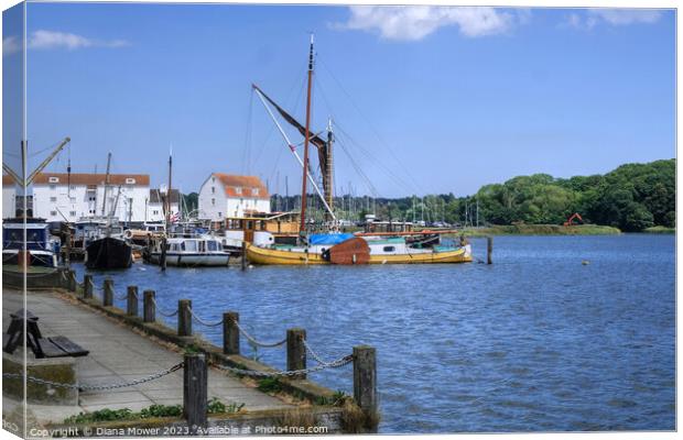 Woodbridge tide Mill  Canvas Print by Diana Mower