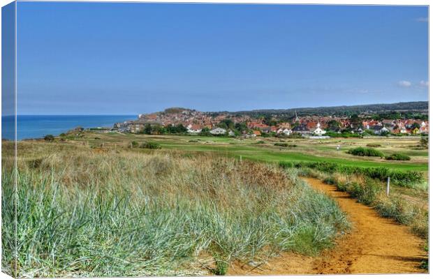 Sheringham town and Golf Course Canvas Print by Diana Mower