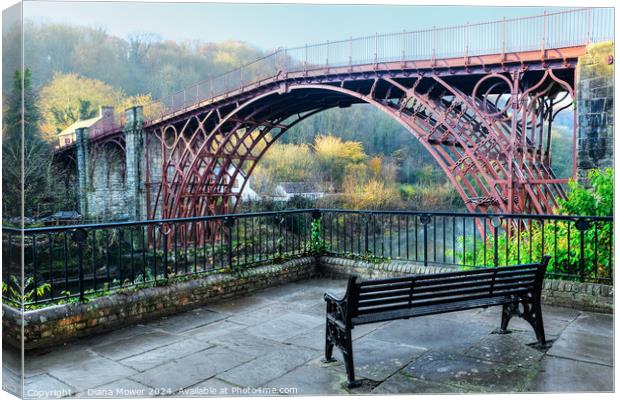 The Iron bridge Shropshire Canvas Print by Diana Mower