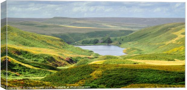 Wessenden  Reservoir West Yorkshire Canvas Print by Diana Mower