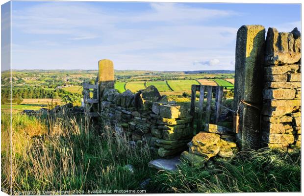 Footpath near Holmfirth Canvas Print by Diana Mower