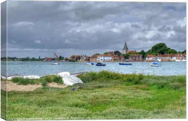 Bosham Quay West Sussex Canvas Print by Diana Mower