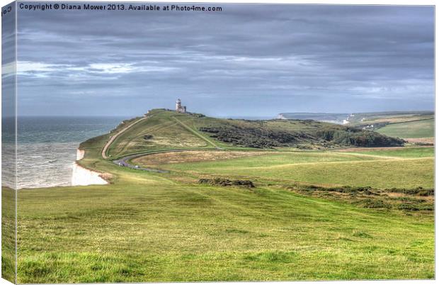 Belle Tout Lighthouse South Downs Sussex Canvas Print by Diana Mower
