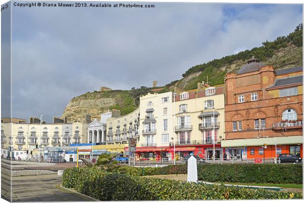 Hastings Town Kent Canvas Print by Diana Mower