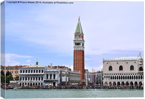 St Marks Square Venice Canvas Print by Diana Mower