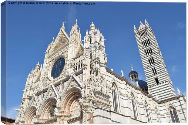 Siena Cathredral Italy Canvas Print by Diana Mower