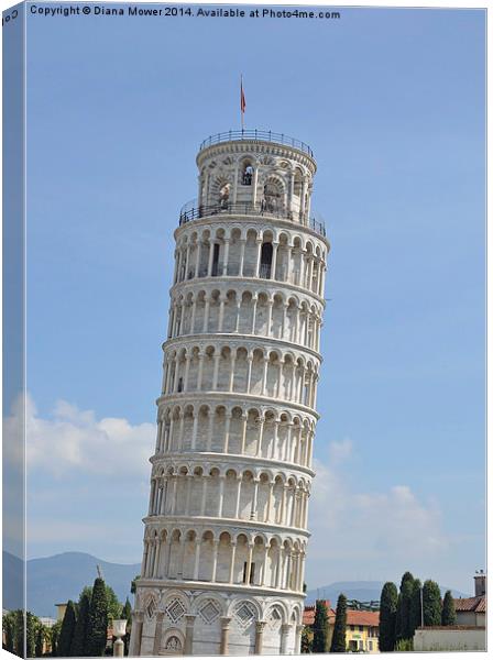 Leaning Tower of Pisa Canvas Print by Diana Mower