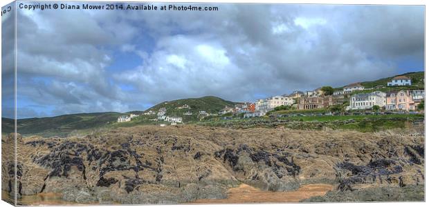 Woolacombe Canvas Print by Diana Mower