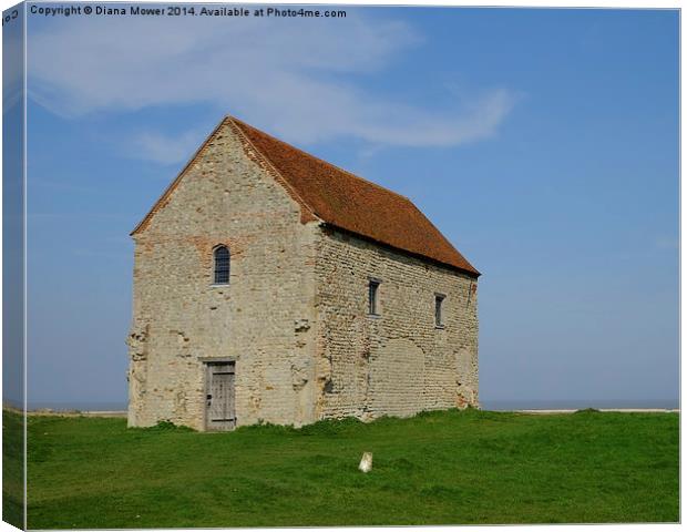 St Peters Bradwell Canvas Print by Diana Mower