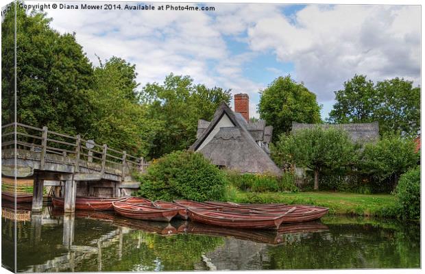 Flatford Canvas Print by Diana Mower