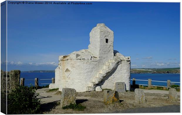 Huers Hut  Newquay Canvas Print by Diana Mower