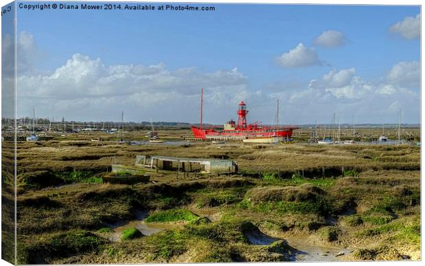 Tollesbury Marshes Canvas Print by Diana Mower