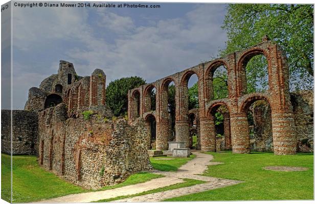 St Botolphs Priory Canvas Print by Diana Mower