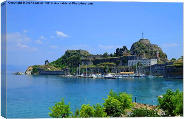 The Old Fort Corfu Canvas Print by Diana Mower