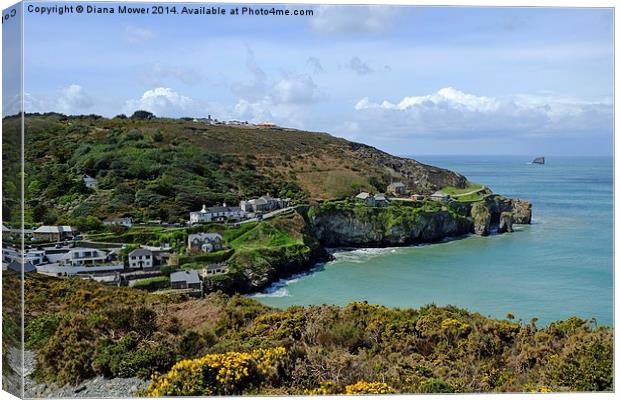  St Agnes Cornwall Canvas Print by Diana Mower