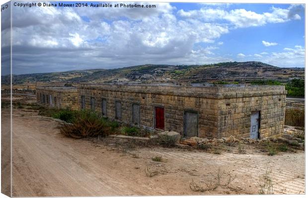  British Barracks Malta Canvas Print by Diana Mower