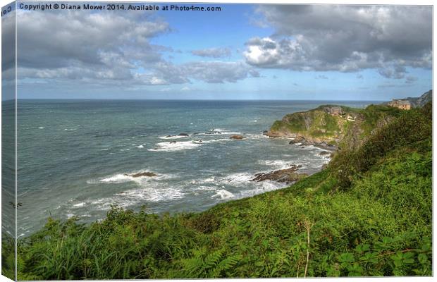  Ilfracombe Coastal scene Canvas Print by Diana Mower