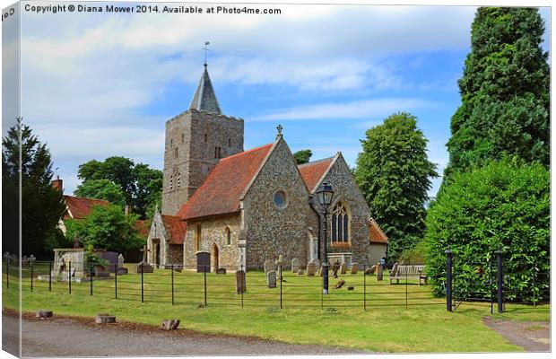  St Katharines Bardfield Canvas Print by Diana Mower