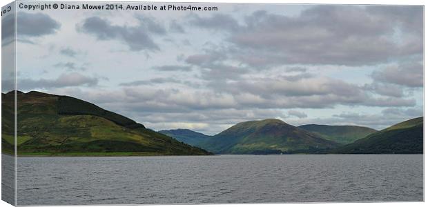 Kyles of Bute  Canvas Print by Diana Mower