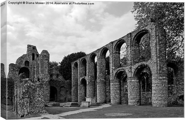  St Botolphs Priory Canvas Print by Diana Mower