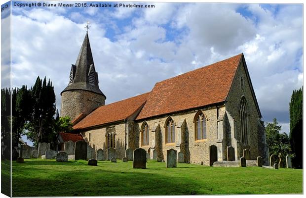  St Marys Great Leighs Canvas Print by Diana Mower