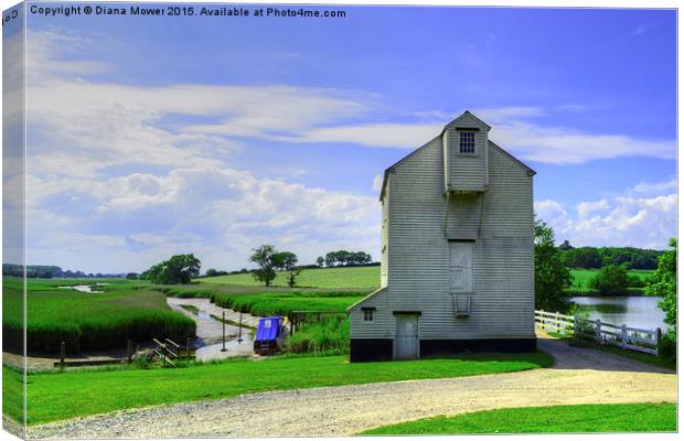  Thorrington Tide Mill Canvas Print by Diana Mower