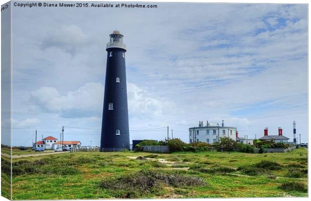  Dungeness lighthouse Canvas Print by Diana Mower