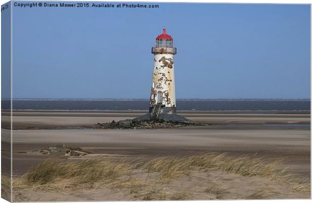 Talacre Lighthouse  Canvas Print by Diana Mower