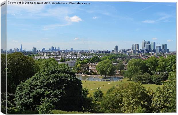  Greenwich Park Canvas Print by Diana Mower