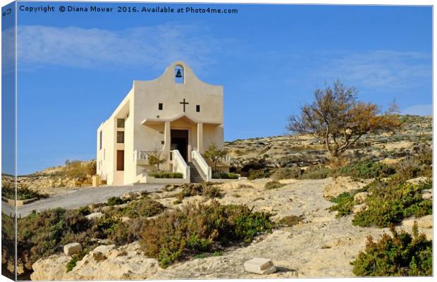 St Anne's Chapel,  Gozo Canvas Print by Diana Mower