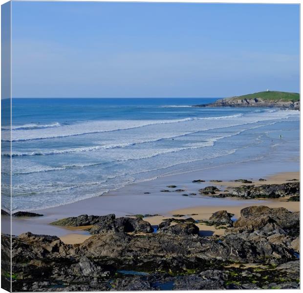 Fistral Beach  Newquay Canvas Print by Diana Mower