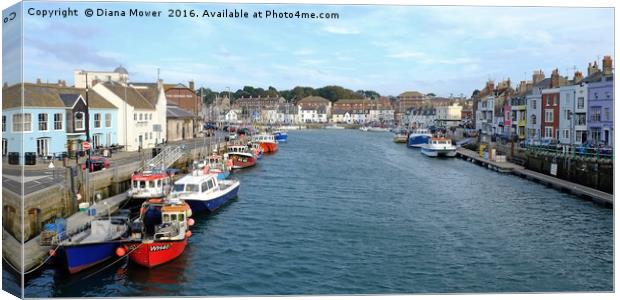 Weymouth Harbour Canvas Print by Diana Mower