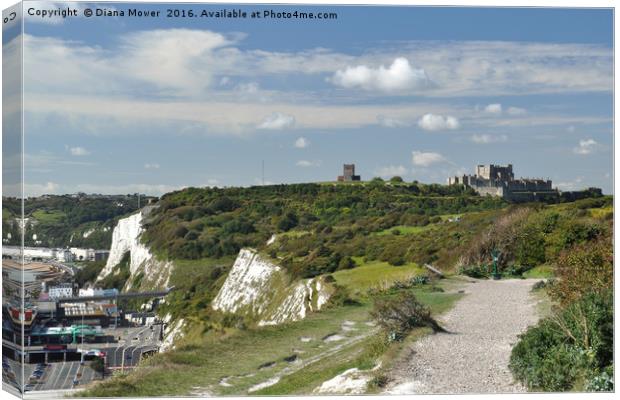 Dover Cliffs Canvas Print by Diana Mower